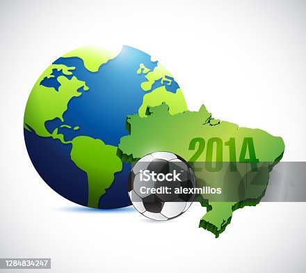 istock Soccer brazil map 2014 illustration design 1284834247
