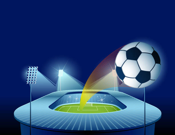ilustrações de stock, clip art, desenhos animados e ícones de conceito de futebol - soccer night