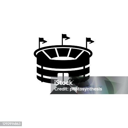 istock Soccer, Football Stadium vector icon. Isolated Sport Stadium flat emoji, emoticon symbol - Vector 1292914863