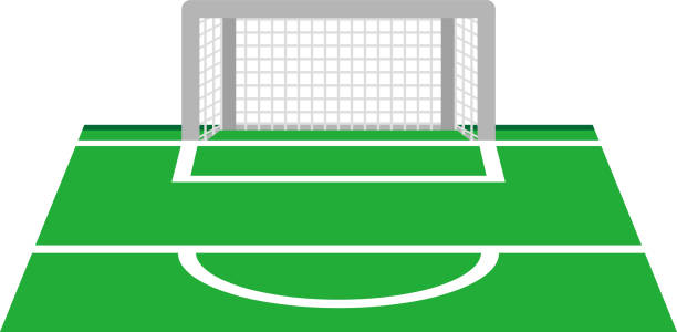 ilustrações de stock, clip art, desenhos animados e ícones de soccer goal isolated vector illustration - futsal