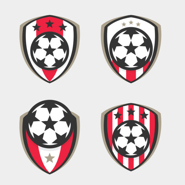 Soccer icon or Football Club Sign Badge Set Soccer icon or Football Club Sign Badge Set soccer symbols stock illustrations