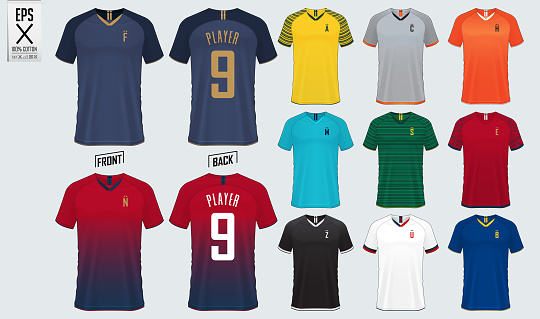Download Soccer Jersey Or Football Kit Mockup Template Design For ...