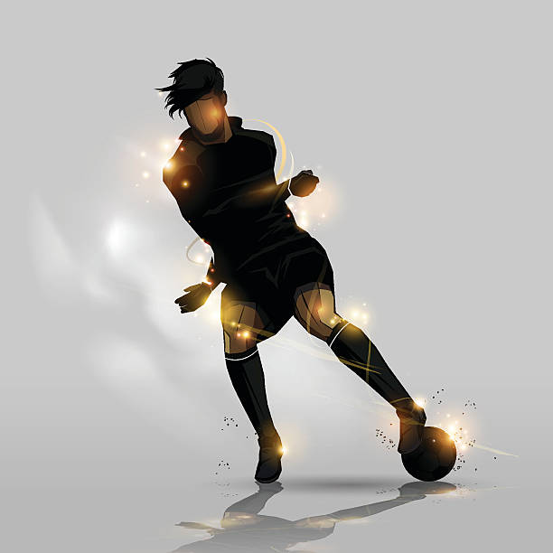 ilustrações de stock, clip art, desenhos animados e ícones de jogador de futebol com a bola nos dribles em - futsal