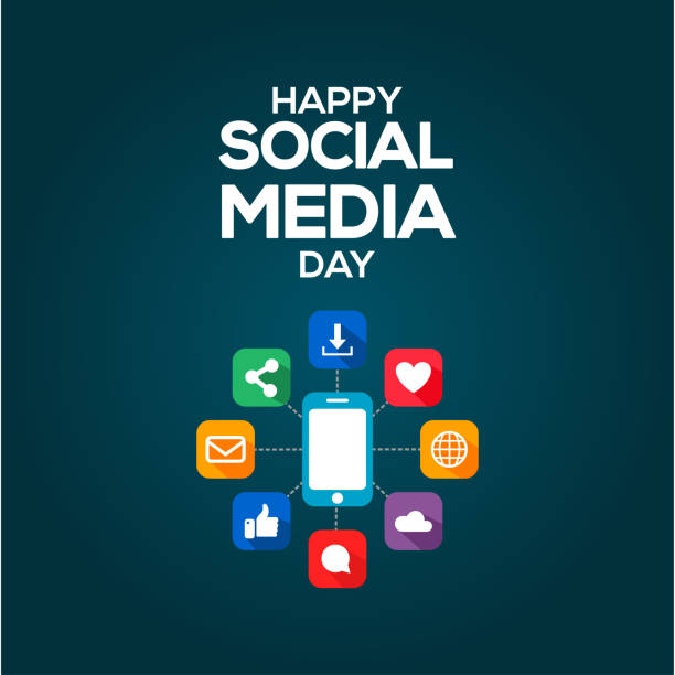 Social Media Day Vector Design Template Social Media Day Vector Design Template social media icons stock illustrations