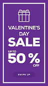 Social Media Stories Page Sale Banner Background-VALENTINE'S DAY SALE