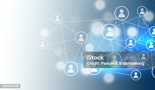 istock social network connection concept blue background 1335515299