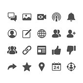 social-network-glyph-icons-vector-id869303060