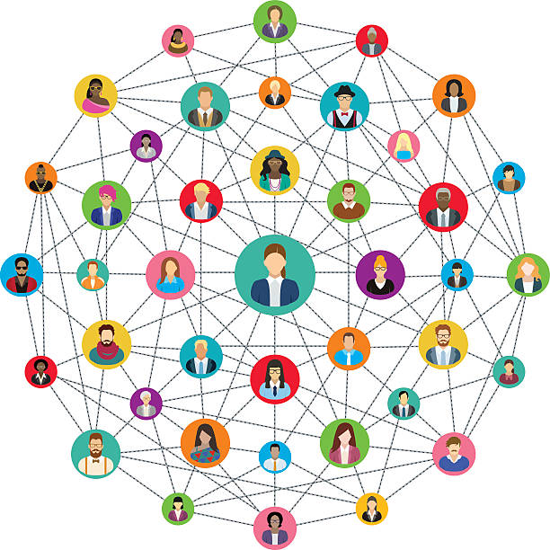 Social network sphere Social network sphere – vector illustration. avatar patterns stock illustrations
