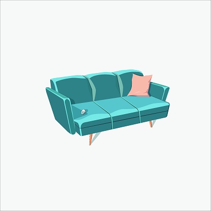 Sofa with a pillow