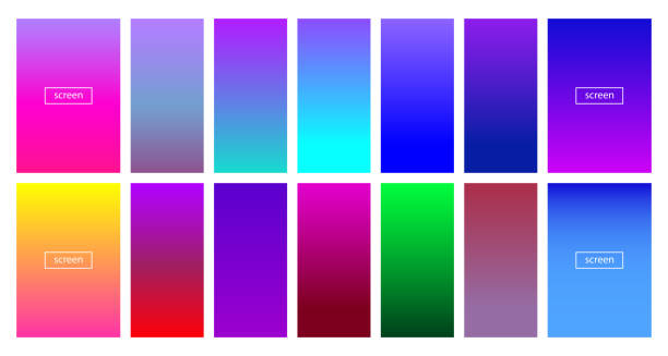 Soft color background - Modern screen vector design for mobile app - Soft color gradients Soft color background - Modern screen vector design for mobile app - Soft color gradients - Vector EPS 10 hill stock illustrations