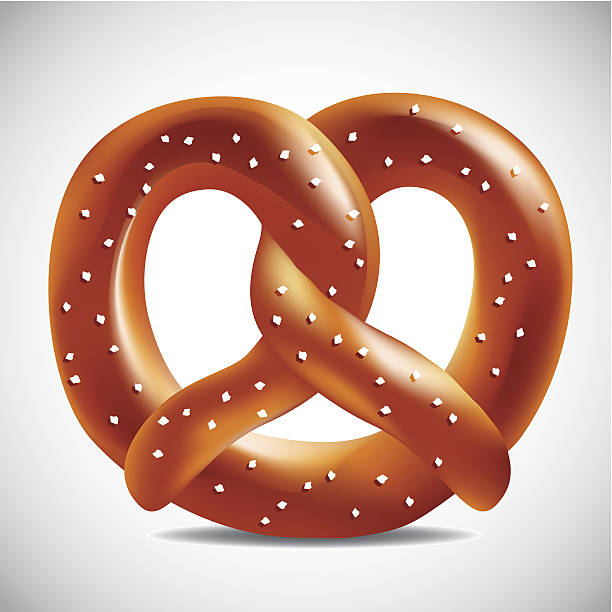 Soft pretzel. vector art illustration