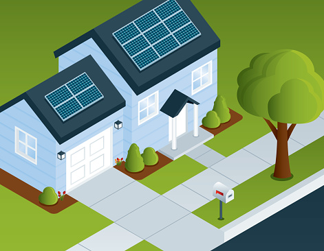 Solar Home Illustration