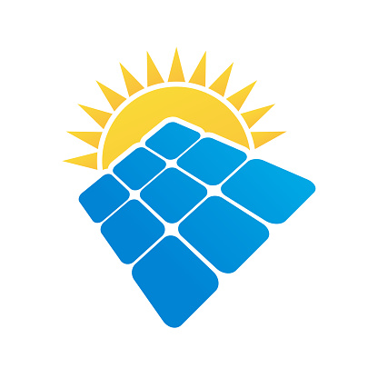 Solar Panel Energy Vector Logo Template Stock Illustration - Download
