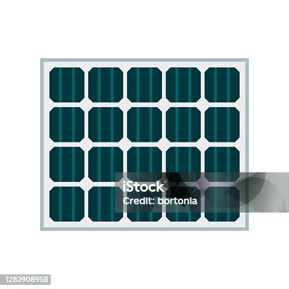 istock Solar Panel Icon on Transparent Background 1282908958