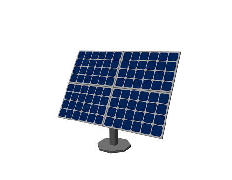Solar Panel Isolated On White Background 3d Vector Illustration Stock ...