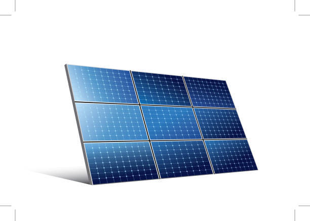 illustrazioni stock, clip art, cartoni animati e icone di tendenza di pannello solare -vettore - pannelli fotovoltaici