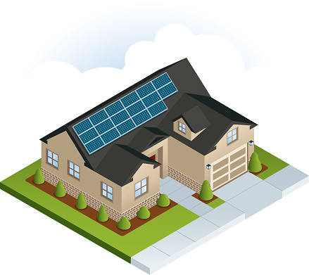 Solar Panels on Residential House