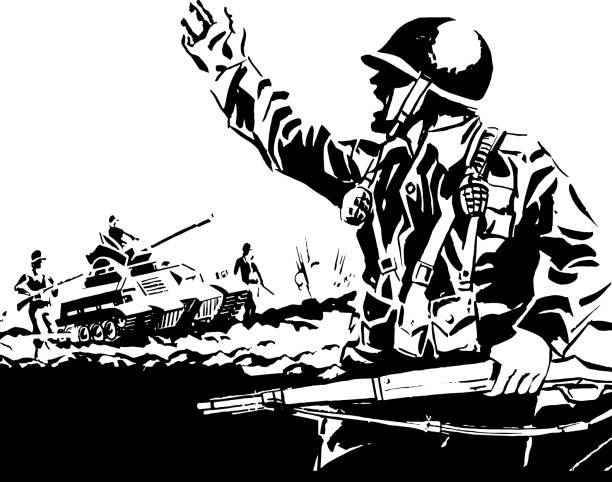soldier on a battlefield - 士兵 陸軍 幅插畫檔、美工圖案、卡通及圖標