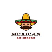 istock Sombrero Mexican man vector stock illustration Mexico, America Latin, Sombrero, Carnival - Celebration Event, Hat, Mexico, USA 1331454141