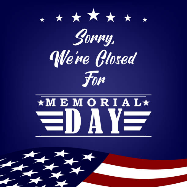 Patriotic Closed Sign For Business Stock Photos, Pictures & Royalty
