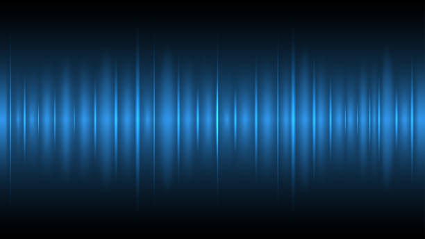 Sound effect background . Blue sound track image vector art illustration