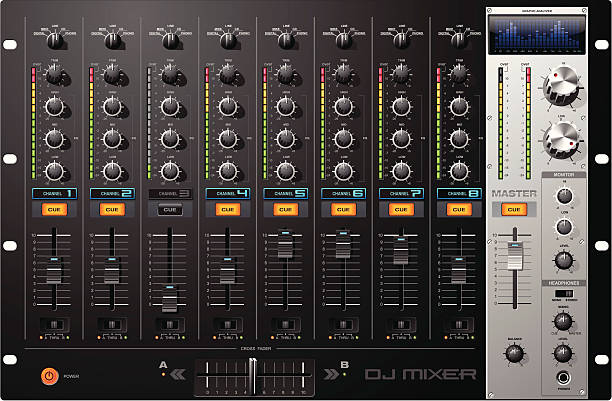 Sound Mixer  knob stock illustrations