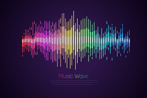 Sound waves. Motion sound wave abstract background.
