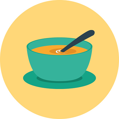 Soup Bowl Colored Vector Icon
