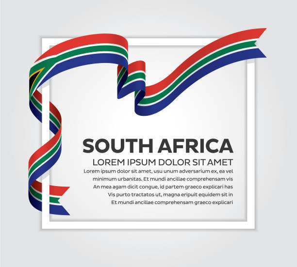 güney afrika bayrak arka plan - south africa stock illustrations
