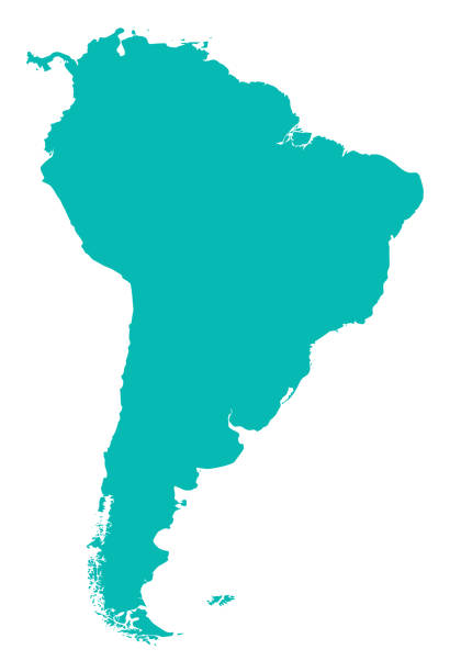 南米のマップ - 南アメリカ点のイラスト素材／クリップアート素材／マンガ素材／アイコン素材