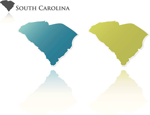 South Carolina State Graphic vector art illustration