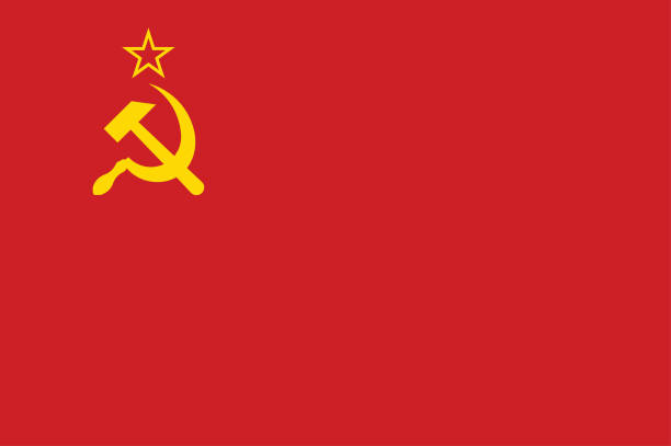 소련 국기, 공식 색상과 비율이 올바르게. 소련 국기. - 러시아 stock illustrations