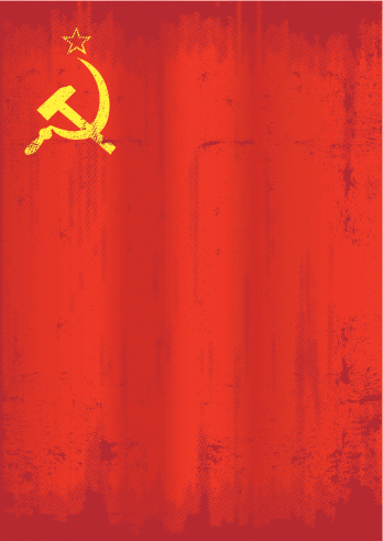 Soviet union grunge flag