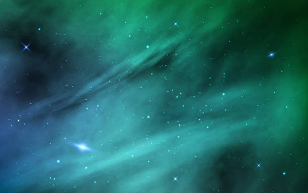 공간 배경입니다. 코스모스 현실적인 배경. 색상 은하와 빛나는 별. 별똥별과 은하수별성운. 공간 객체가 있는 우주입니다. 벡터 일러스트레이션 - 비어 있음 stock illustrations