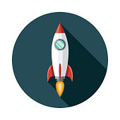 istock Space Rocket Icon 1163028122