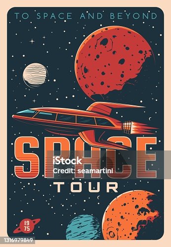 istock Space tours, galaxy travel and spaceship tourism 1316979849