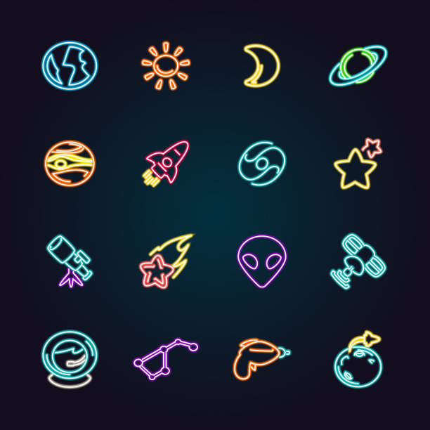 The vector files of space icon set.