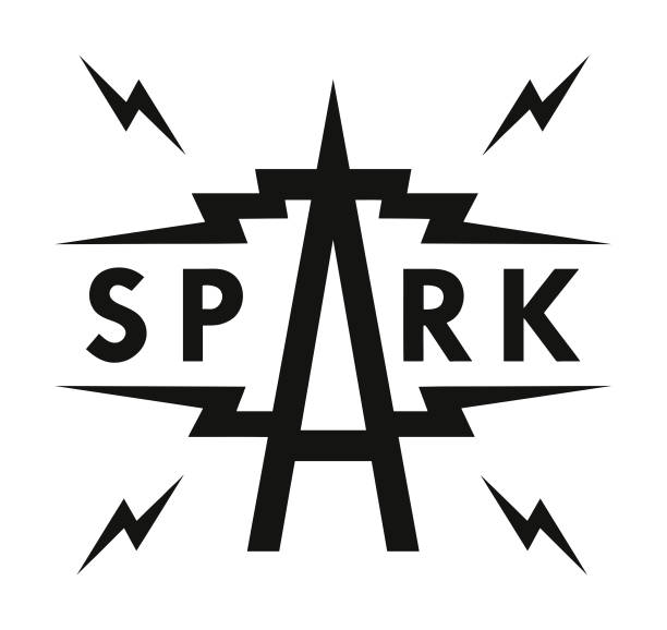 Spark Spark power in nature stock illustrations