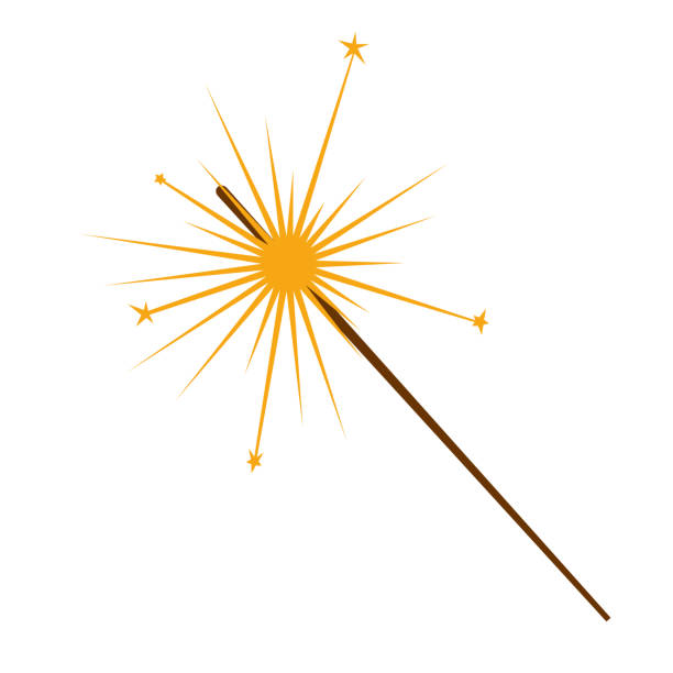 иллюстрация вектора sparkler изолирована на белом фоне - bengals stock illustrations