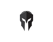 spartan helmet vector icon template