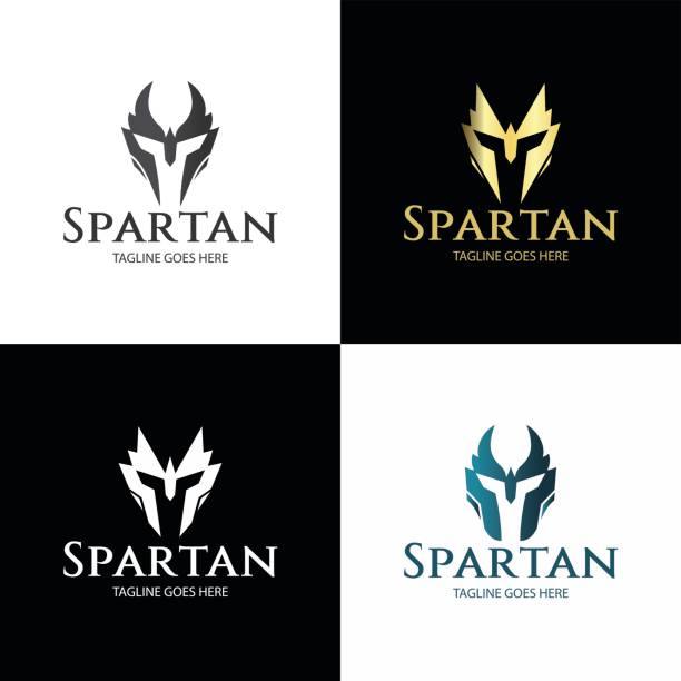 Spartan Spartan design template. vector illustration laconia greece stock illustrations