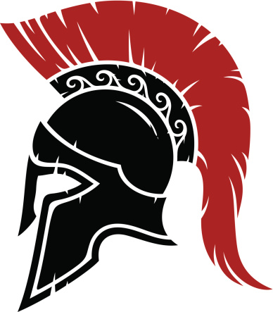 Spartan warrior helmet
