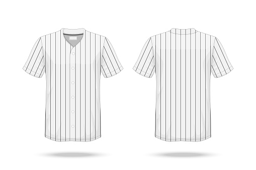 Specification Baseball T Shirt Mockup Isolated On White Background