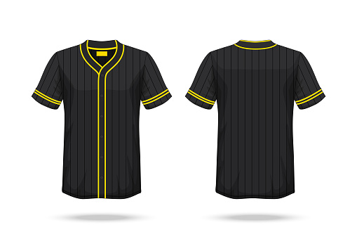 Download Specification Baseball T Shirt Yellow Black Mockup ...