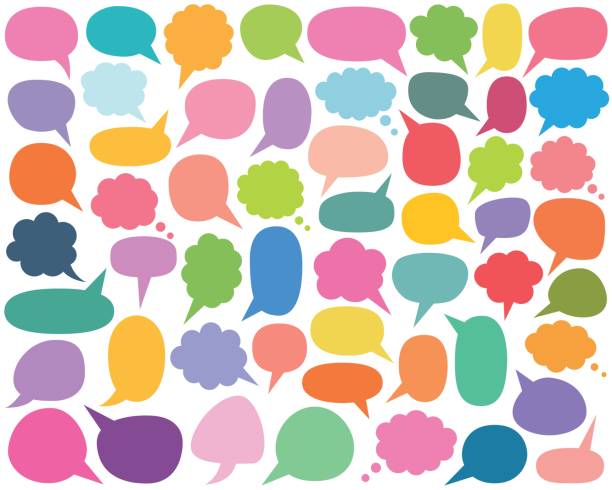 Speech and thought bubbles, vector set Speech and thought bubbles, vector set thought bubble stock illustrations