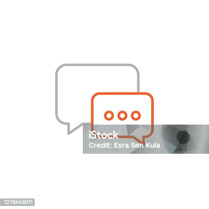 istock Speech Bubble Icon with Editable Stroke 1278448011