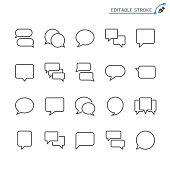 Simple vector line Icons. Editable stroke. Pixel perfect.