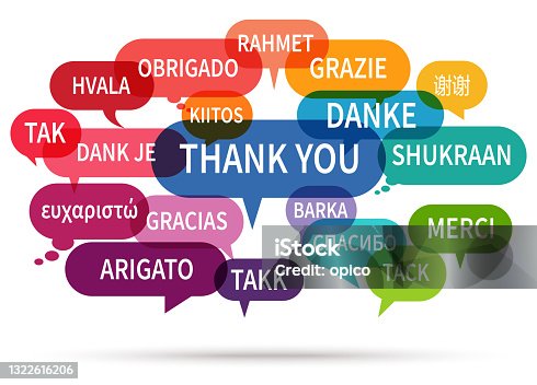 istock speech bubbles with text thanks in different languages 1322616206