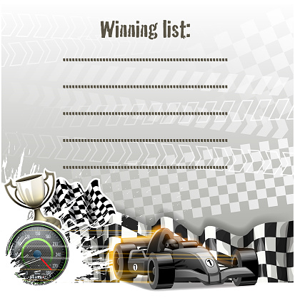 drawing of vector sports race list. Created by illustrator cs6. This file of transparent. vector