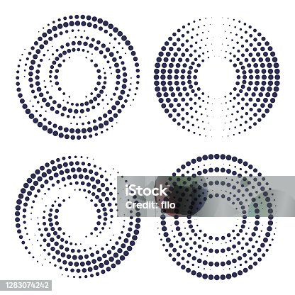 istock Spiral Circle Swirl Round Dot Design Elements 1283074242